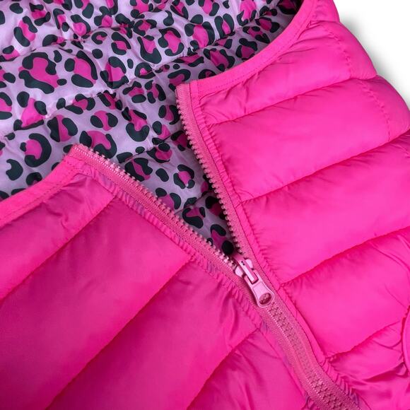 Novogratz Dog Sz Large Puffer Vest Jacket Coat Pink Animal Print Reversible Pink - Picture 8 of 12